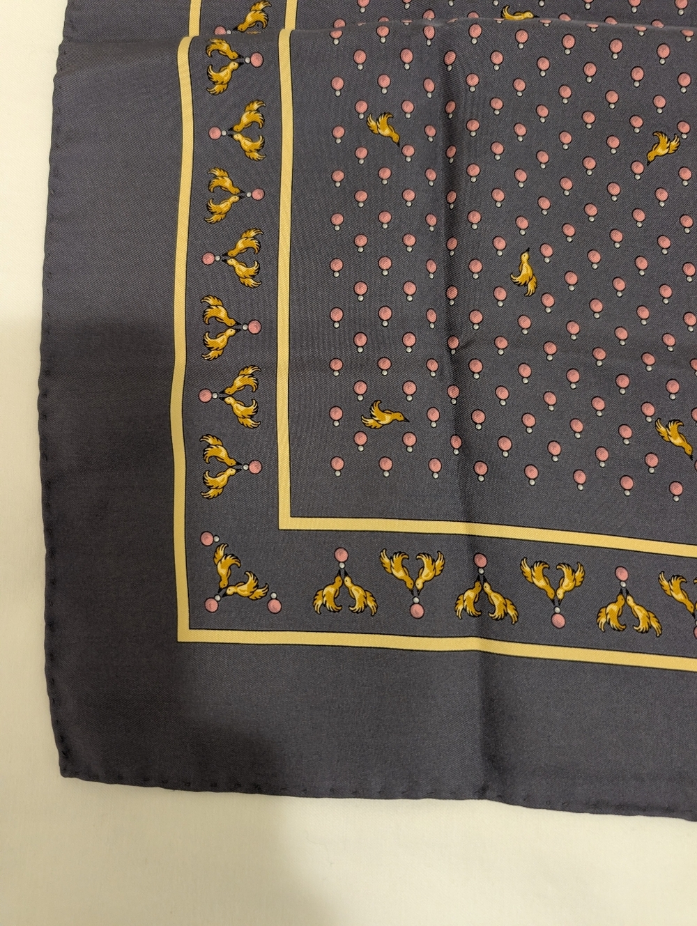 Christian Dior Silk Navy Floral Scarf - Picture 5 of 8